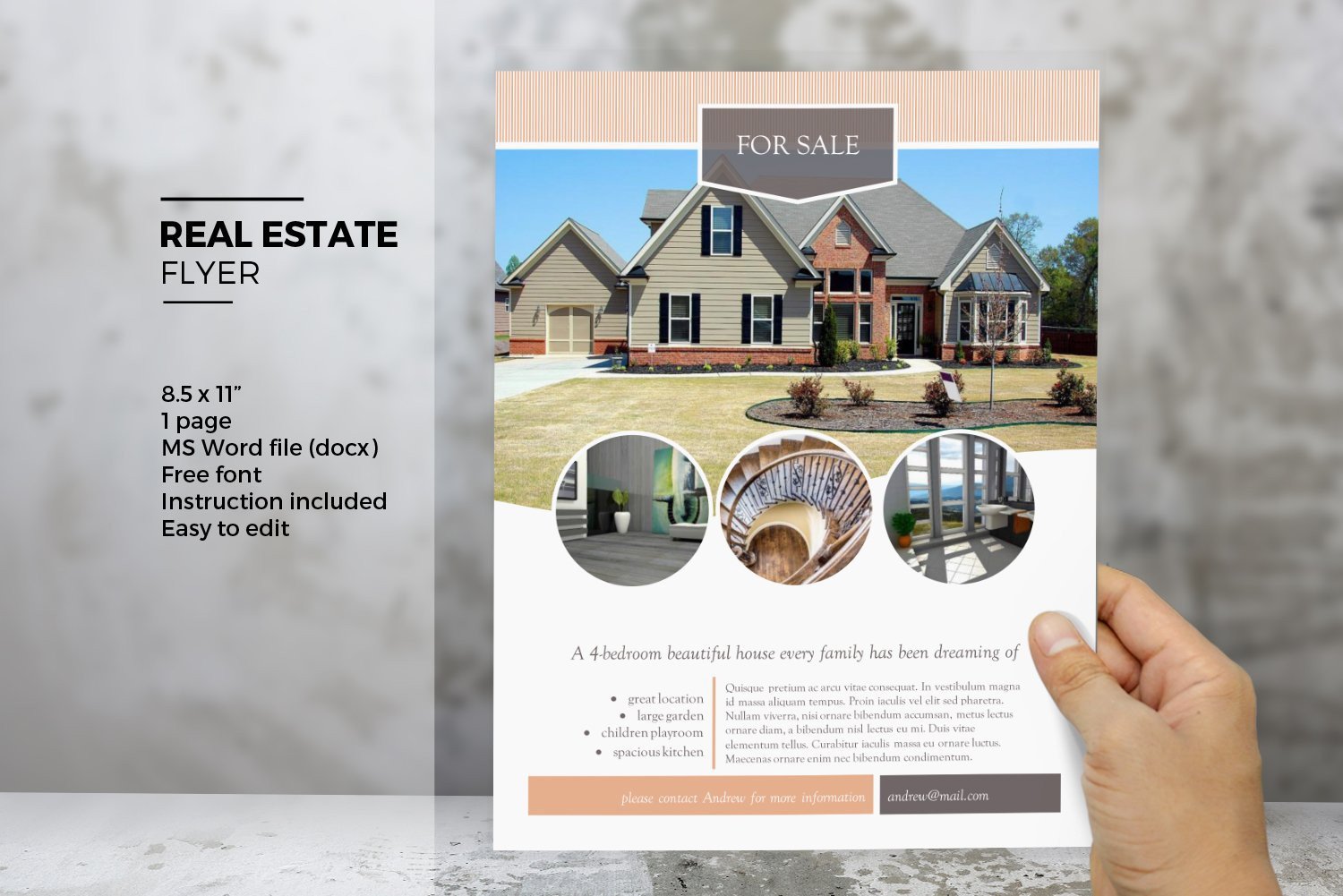 MS Word real estate flyer template Flyer Templates