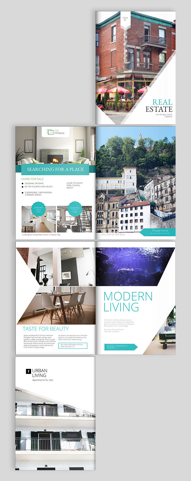 Real estate brochure design templates and ideas
