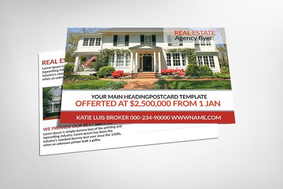 Real Estate Postcard Templates Card Templates on