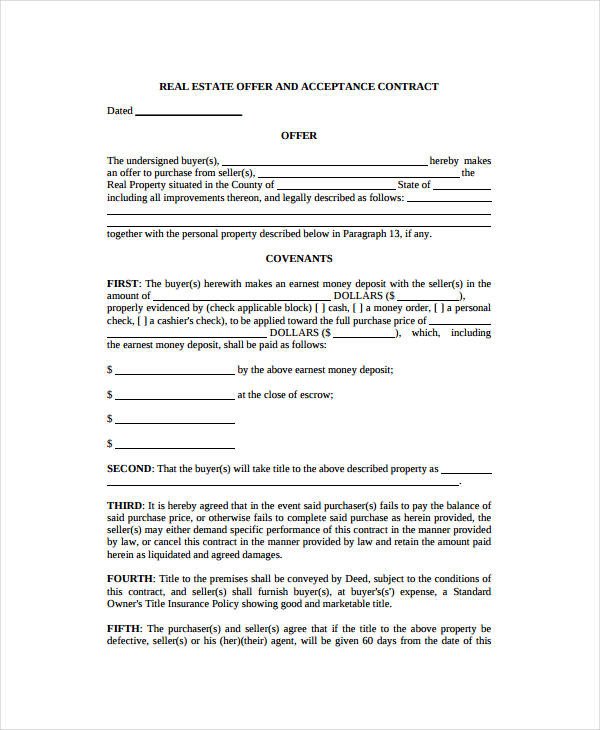 Real Estate Form 9 Free Sample Example Format