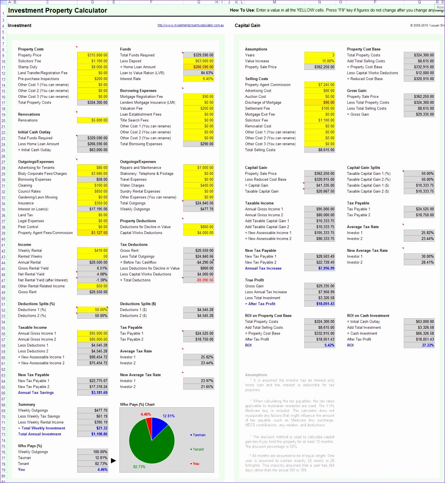 8 Property Management Spreadsheet Template Excel