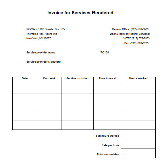 18 Service Receipt Templates DOC PDF