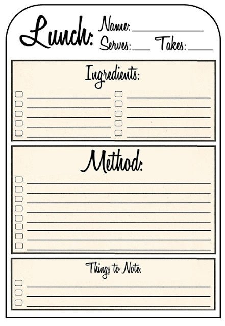 40 Recipe Card Template and Free Printables – Tip Junkie