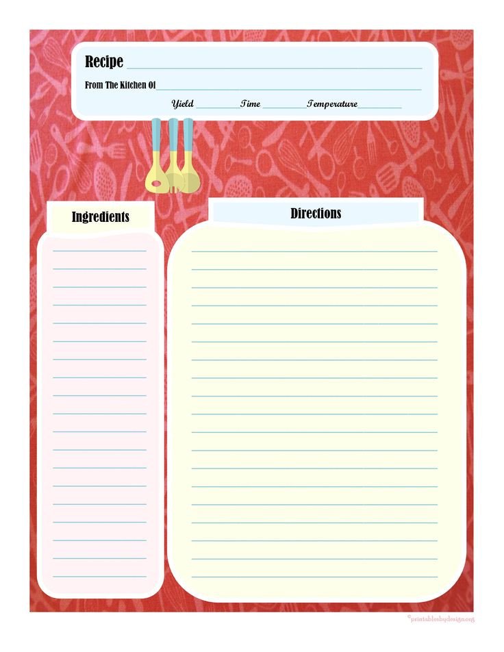 17 Best images about printable recipe cards on Pinterest