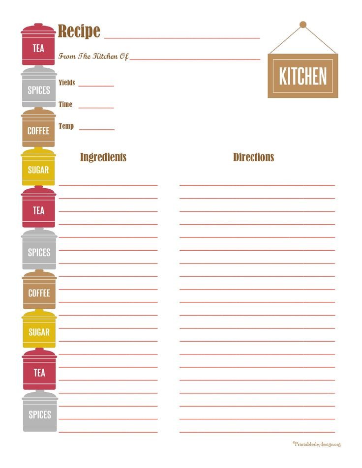 478 best images about printable recipe cards on Pinterest
