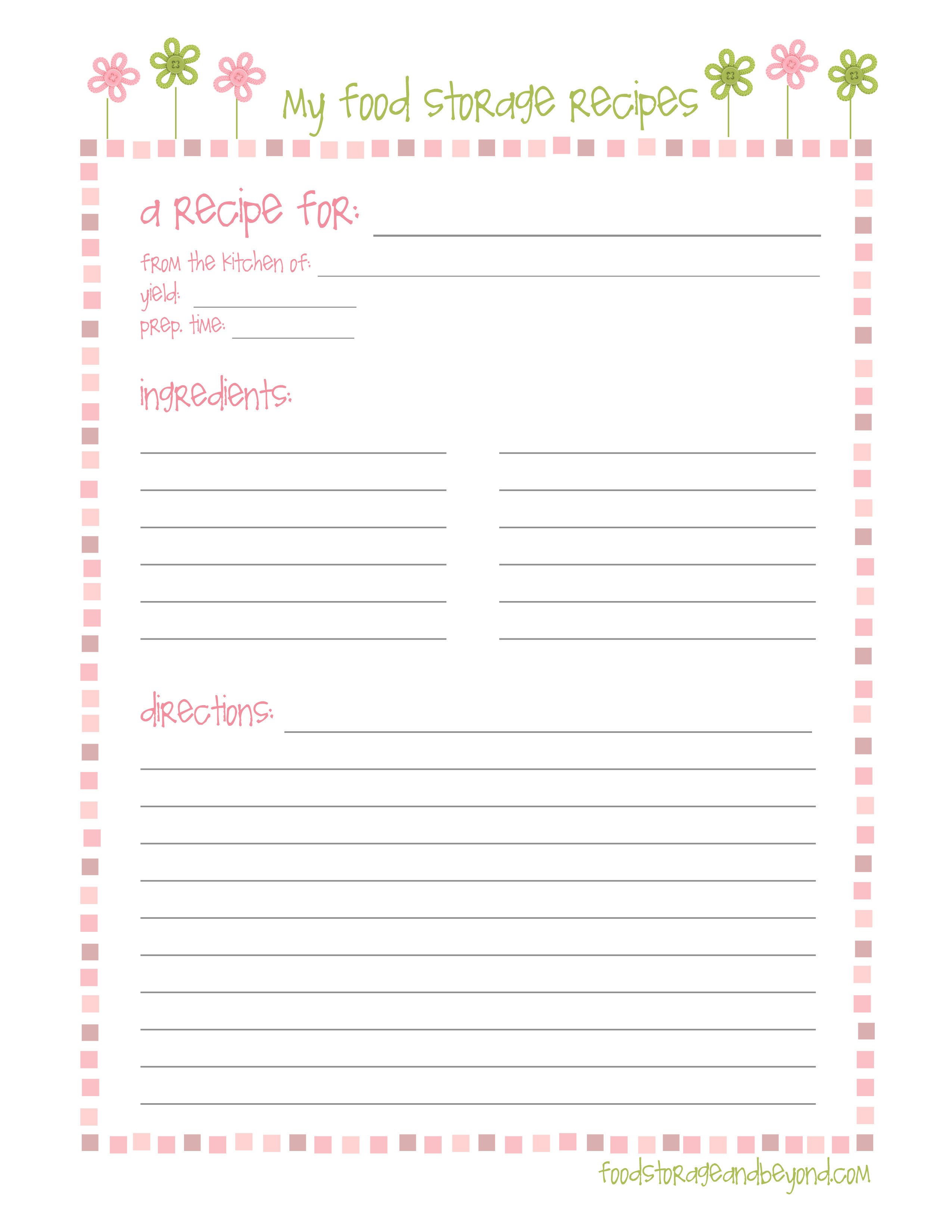 recipe cards – Food Storage And Beyond