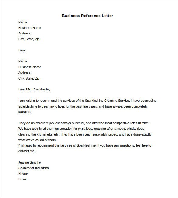 19 Reference Letter Templates DOC PDF