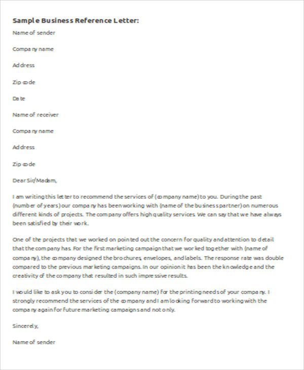 Sample Business Letter Template Word 7 Examples in Word