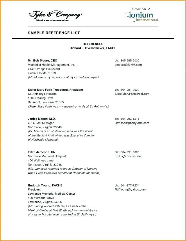 15 references section of resume