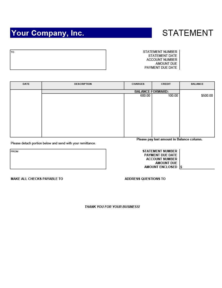 23 Editable Bank Statement Templates [FREE] Template Lab
