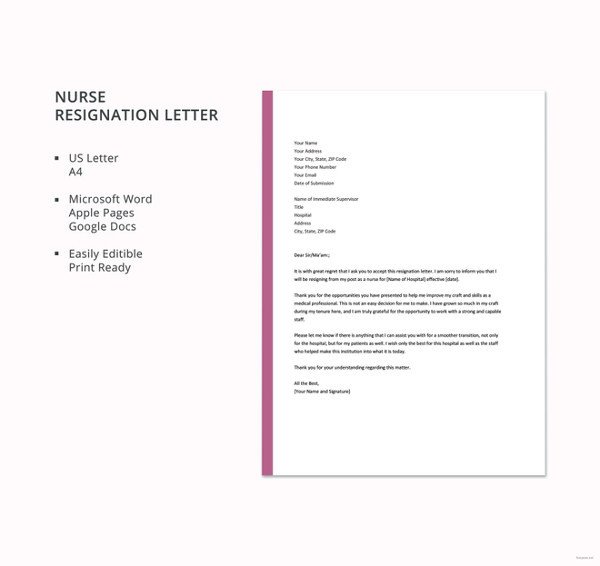 13 Formal Resignation Letter Template Free Word Excel