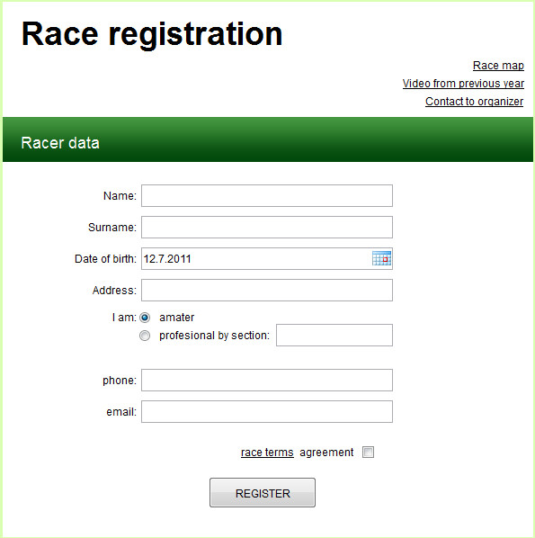 Registration Form Template Free Download
