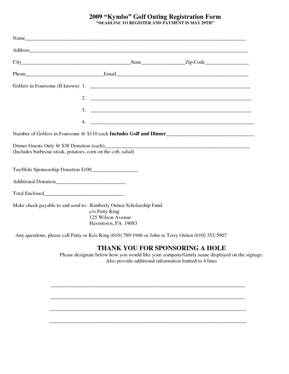 5 Registration Form Templates Word – Word Templates