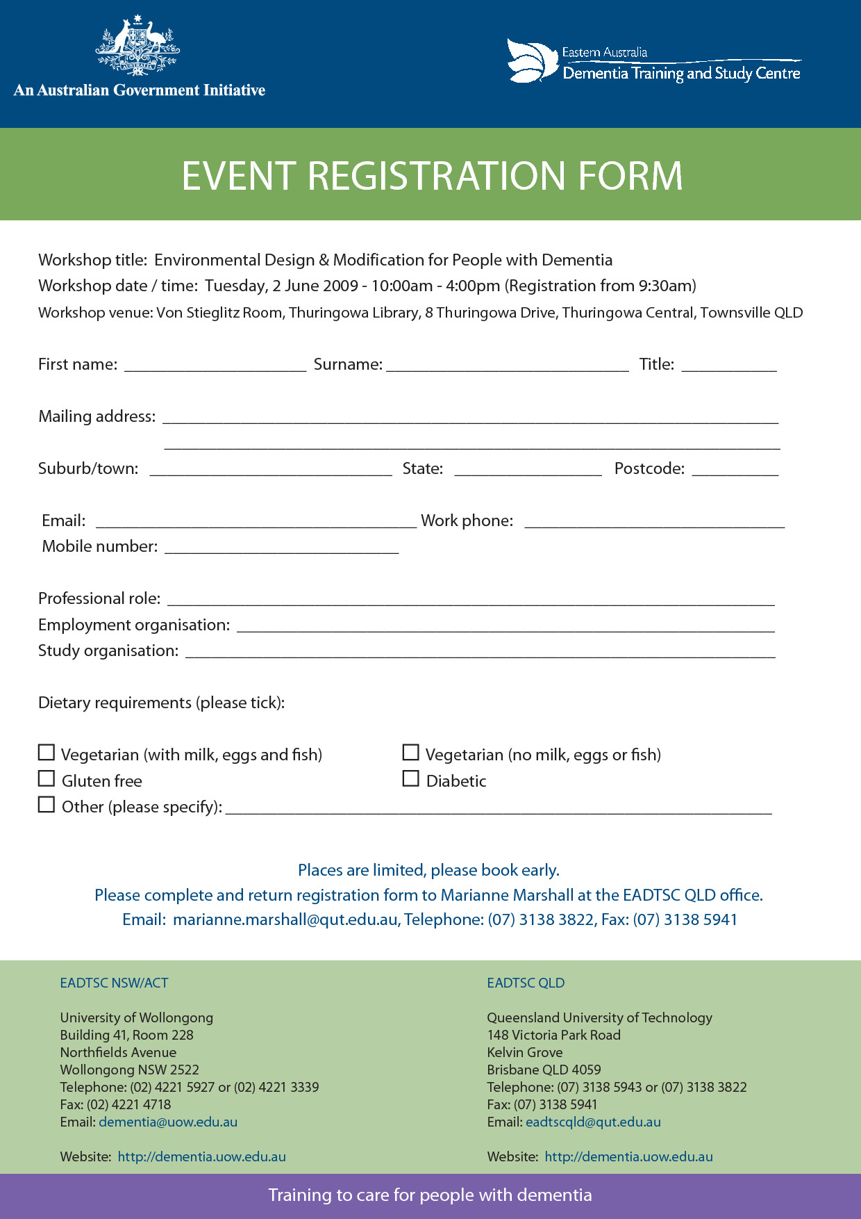 Registration Form Template