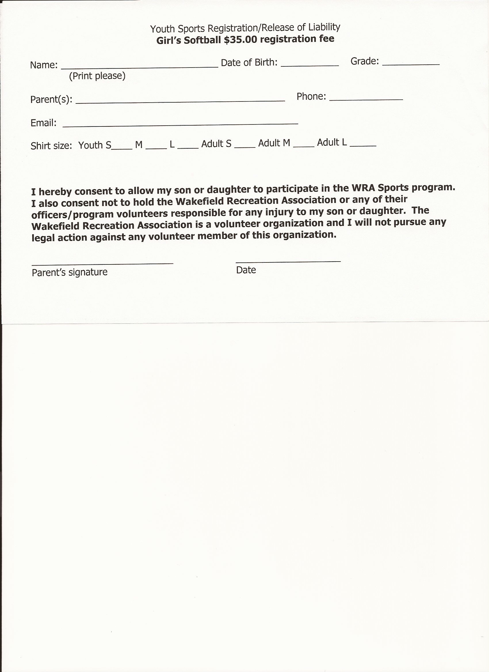 Free Printable Liability Form Form GENERIC