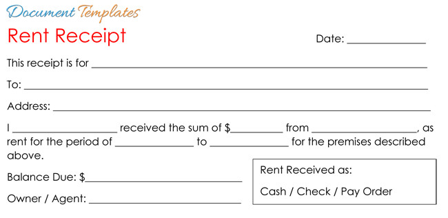 Receipt Templates Print Free Blank Receipts of Any Type