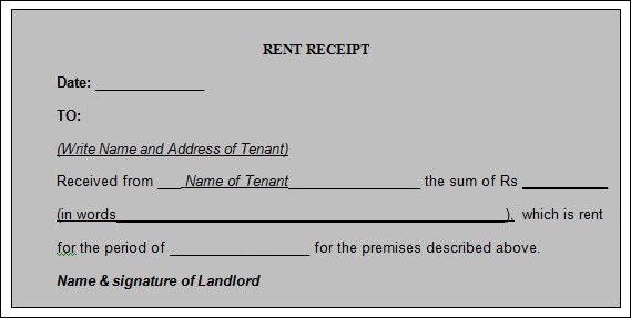 Sample Rent Receipt Template 20 Download Free Documents