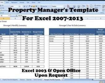 Property Manager s Template Managing Rental Property