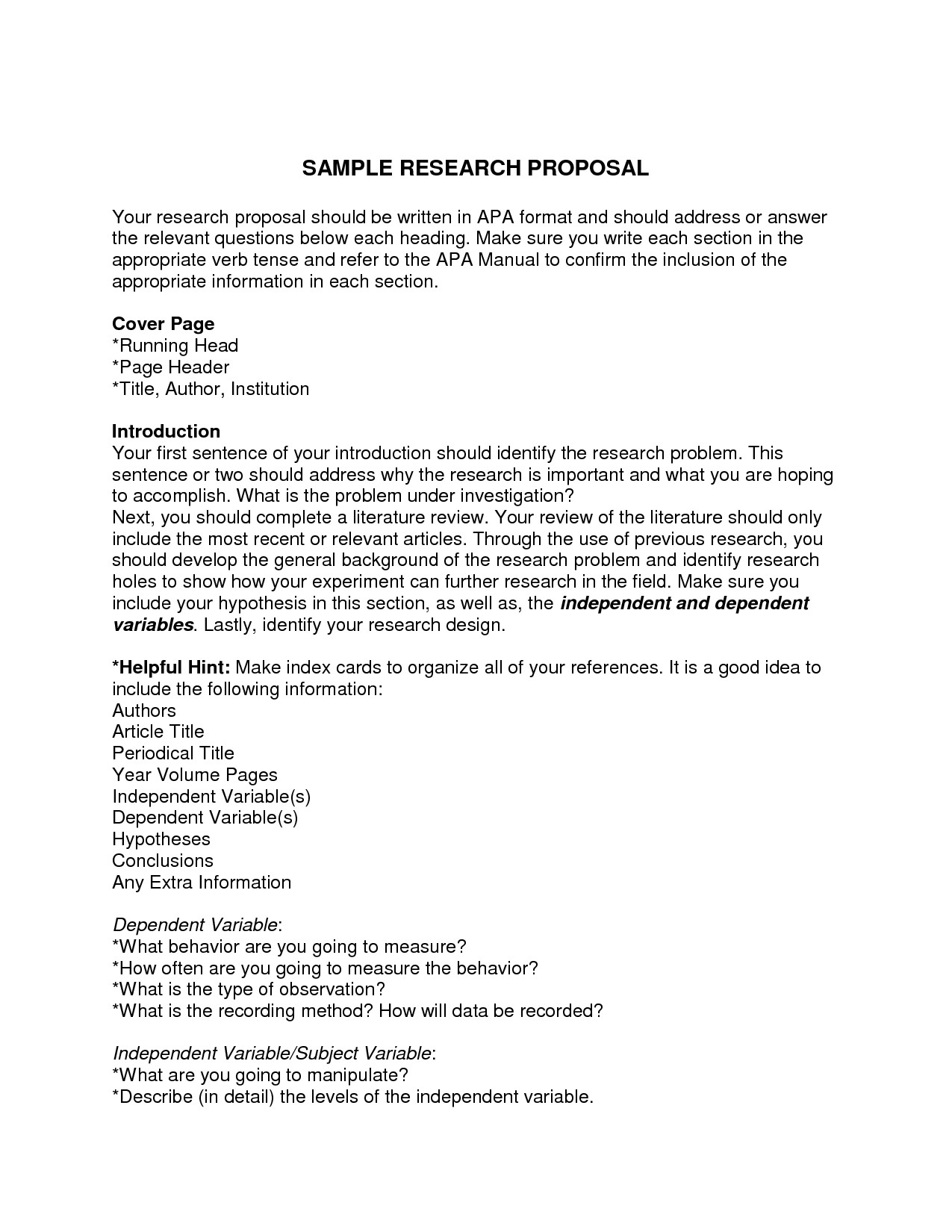 Sample of research proposals 56 Proposal Examples 2019