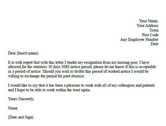 Formal Resignation Letter for Nurse Learnist