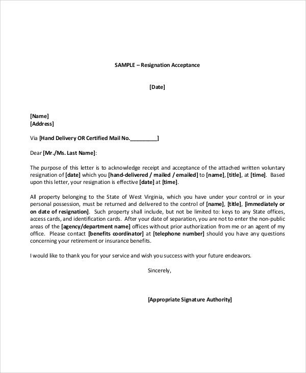 Sample Resignation Letter Nurse Hospital