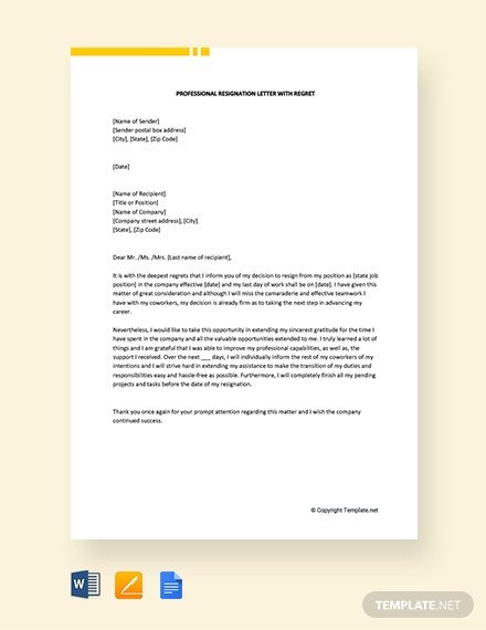 138 FREE Resignation Letter Templates [Download Ready