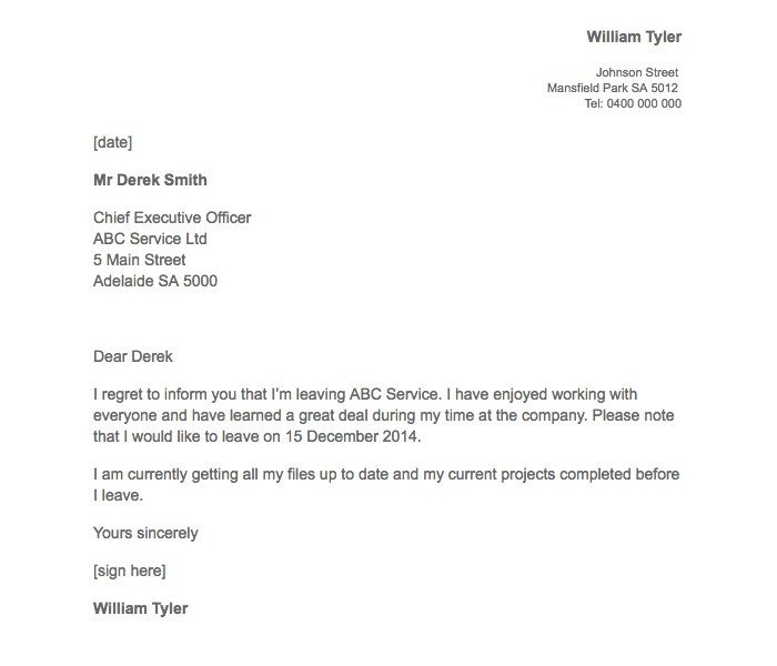 21 Simple Two Weeks Notice Letter Resignation Templates