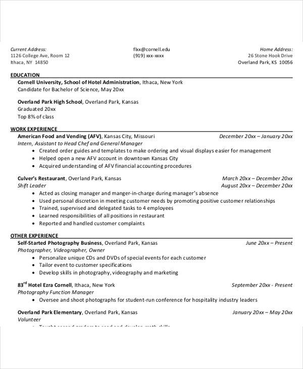 54 Manager Resumes in PDF