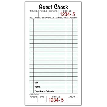 Amazon Rediform Guest Check Pad White 3 375 x 7