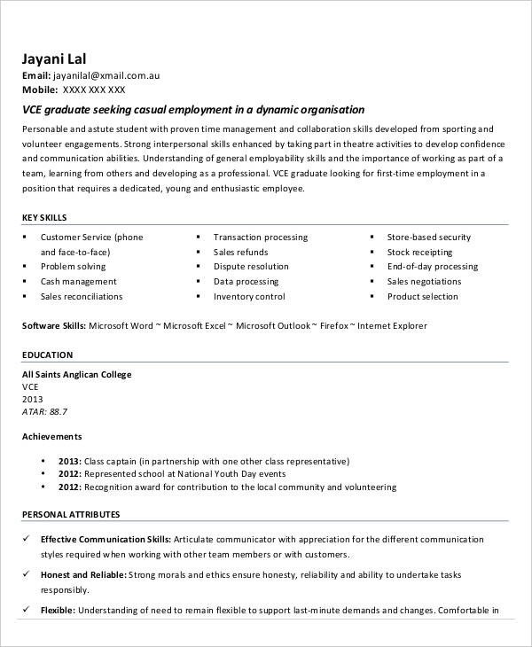 14 First Resume Templates PDF DOC