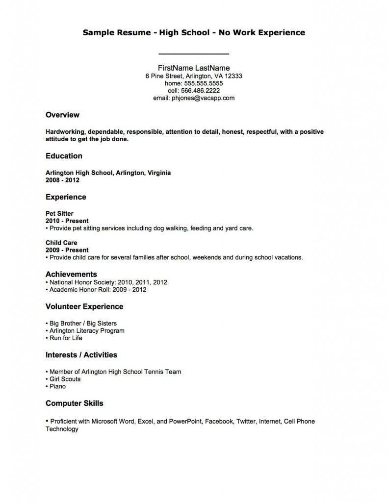 Resume Examples After First Job after examples first