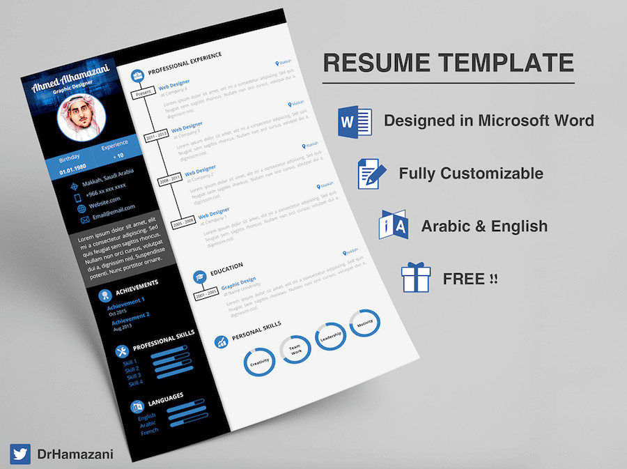 65 Eye Catching CV Templates For MS Word