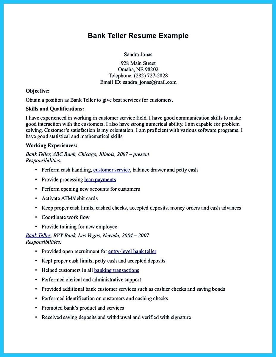 e of Re mended Banking Resume Examples to Learn
