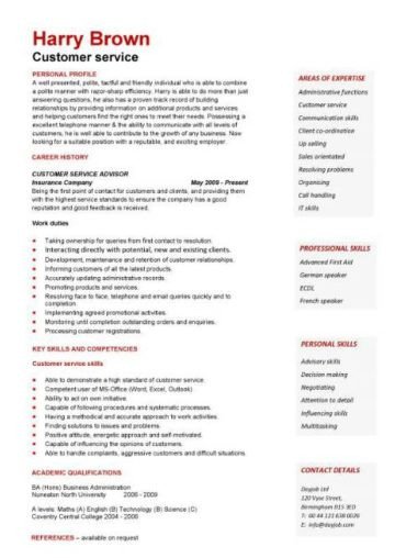 Retail CV template sales environment sales assistant CV