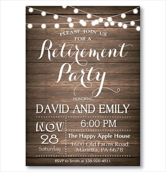 Retirement Party Invitation Templates