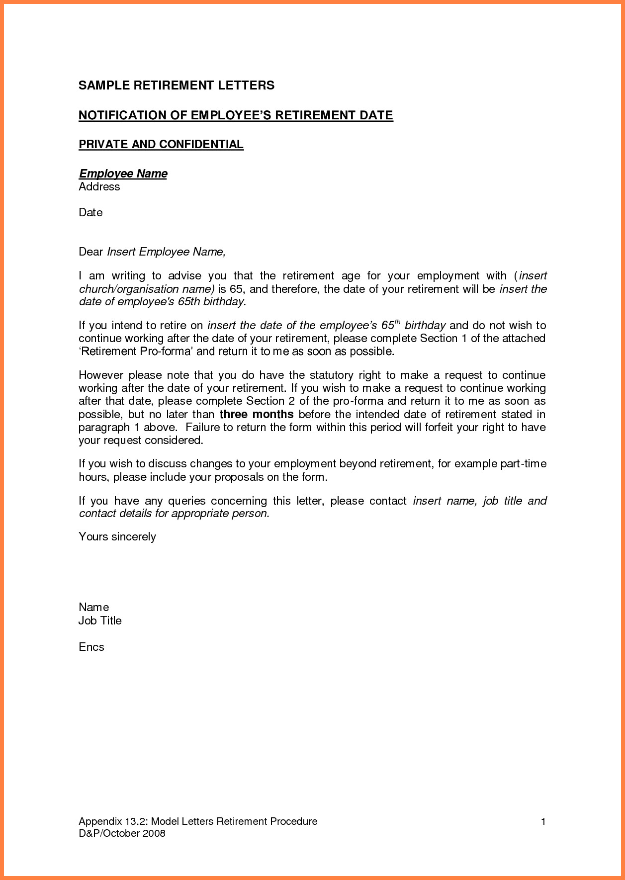 5 employer notice letter to employee