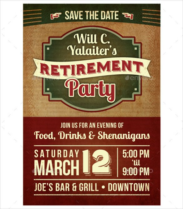 12 Retirement Party Flyer Templates to Download AI PSD DOCS