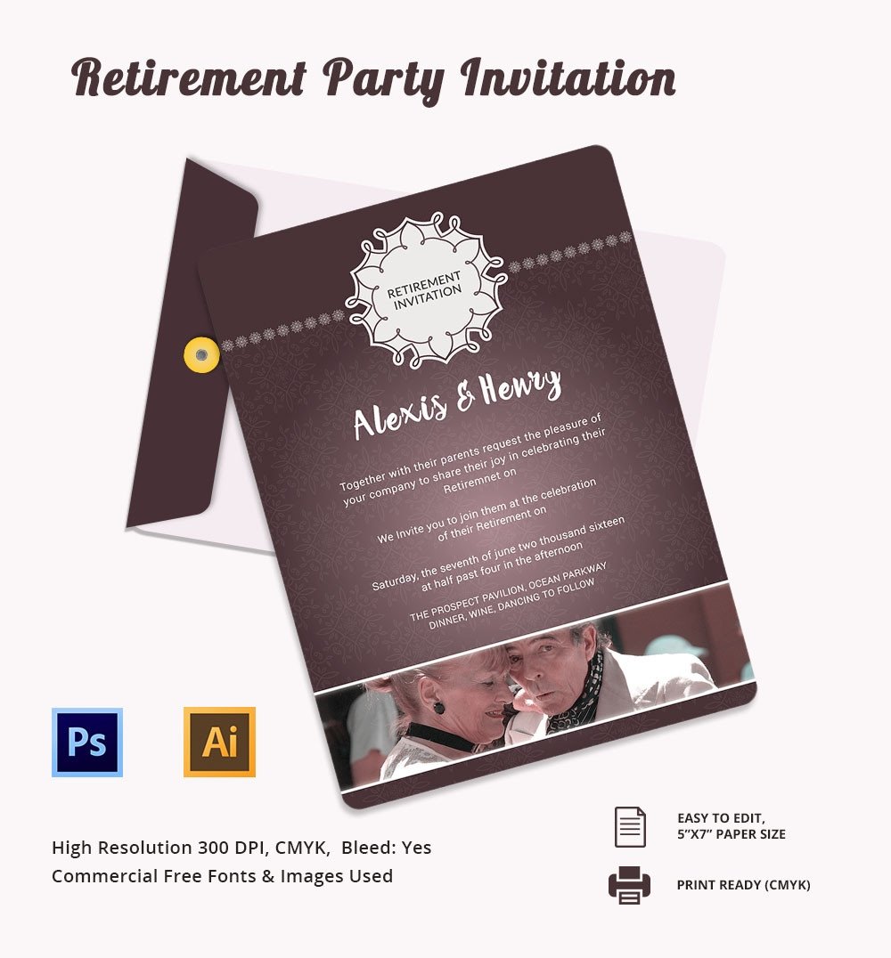 Retirement Party Invitation Template – 36 Free PSD Format