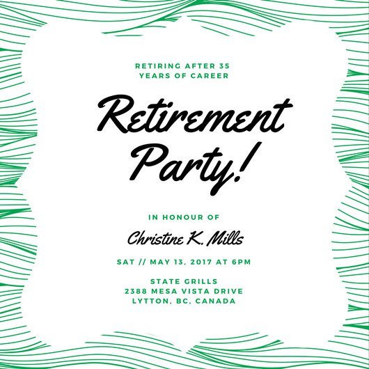 Customize 3 999 Retirement Party Invitation templates