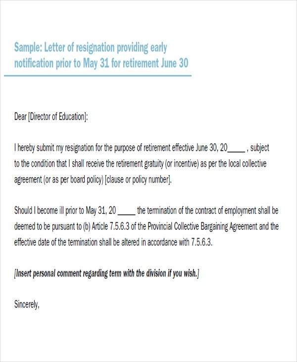 65 Sample Resignation Letters