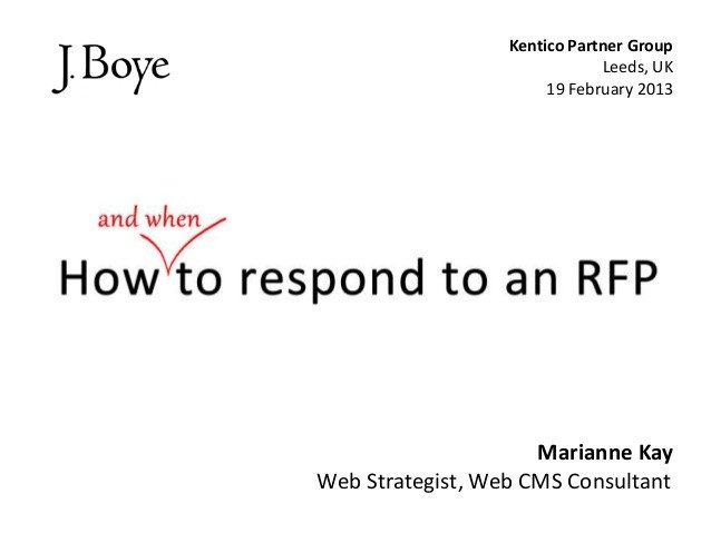 How to Respond to an RFP