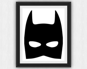 Batman mask print