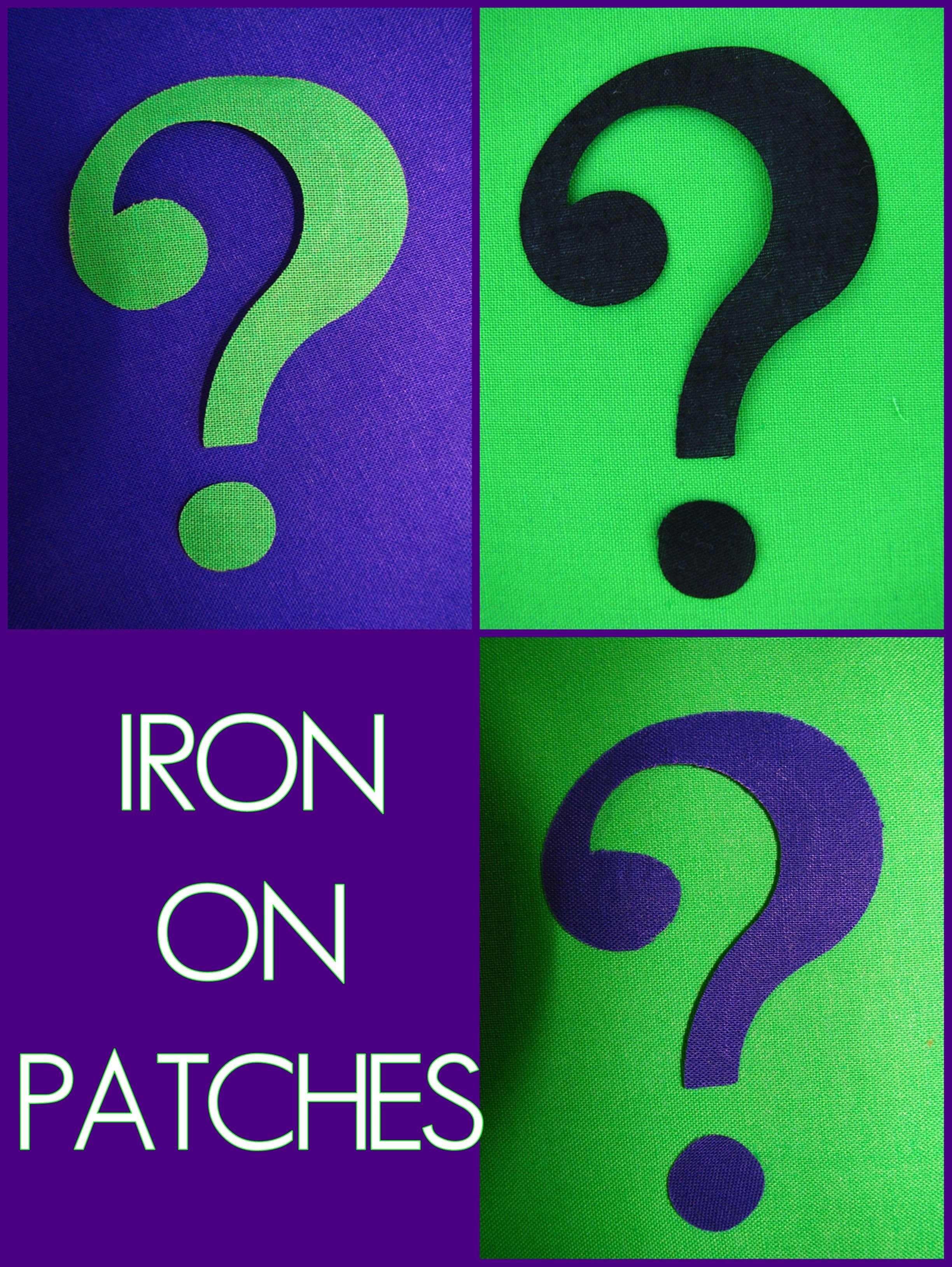 RIDDLER QUESTION MARK SYMBOL PATCHES Patch Iron ons Purple