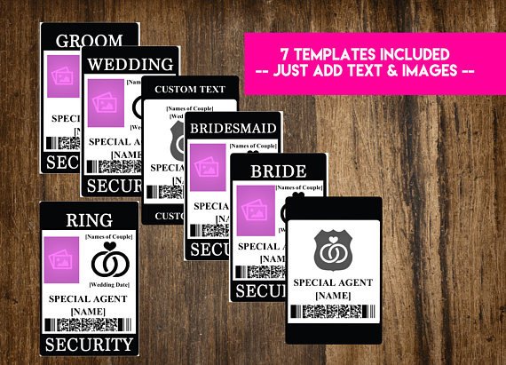 INSTANT DOWNLOAD Ring Security Badge Wedding Security Suite