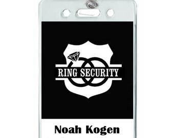 Ring Security ID Badge Set with Sunglasses Wedding Ring