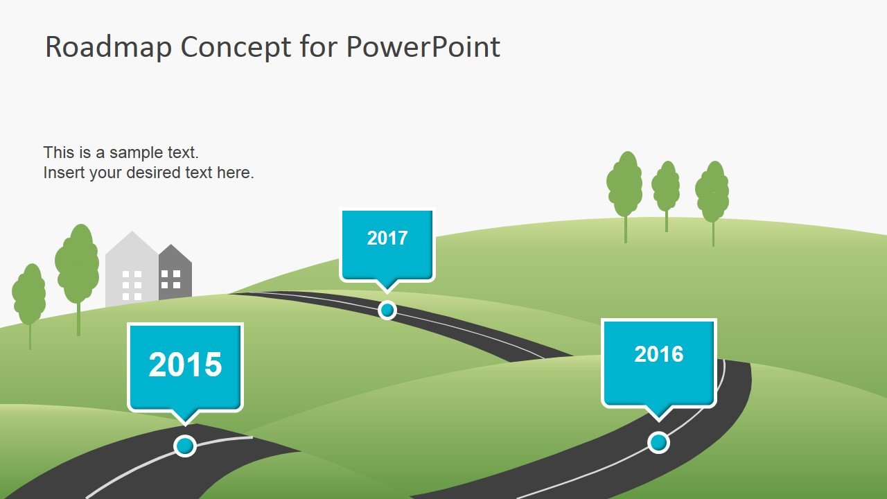 Creative Roadmap Concept PowerPoint Template SlideModel