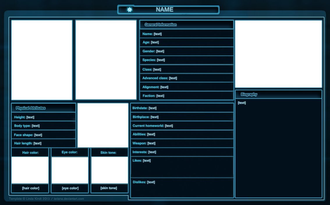 SWTOR Character Sheet Template by Isriana on DeviantArt