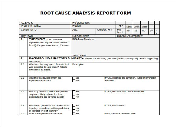 30 Root Cause Analysis Templates Word