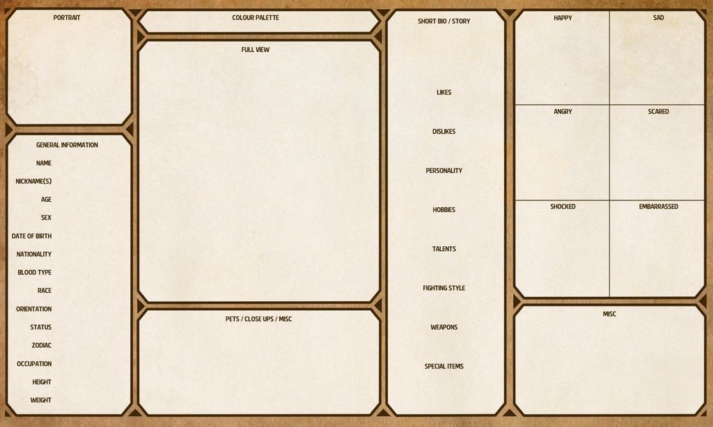 Character Sheet Template by yenke resource tool how to