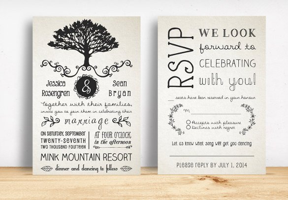 28 Rustic Wedding Invitation Design Templates PSD AI